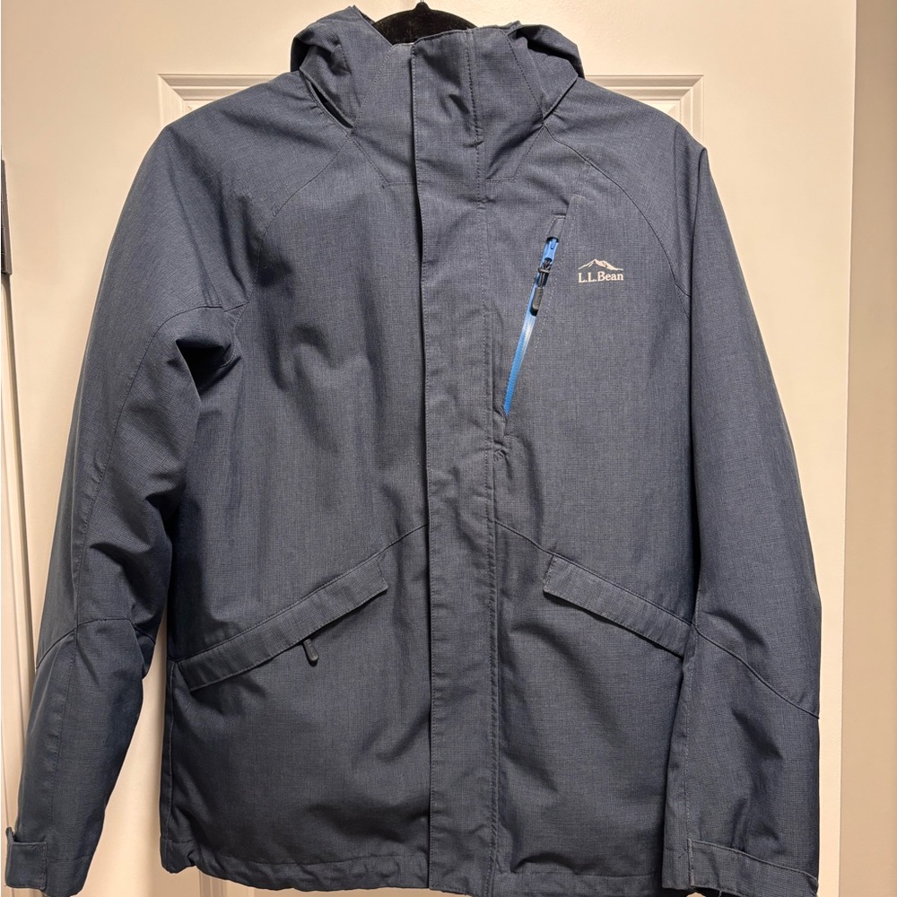 L.L.Bean Youth Size 3 in 1 rain jacket and puffer combo